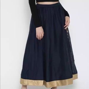 Navy blue flare skirt size S/M FREE TOP